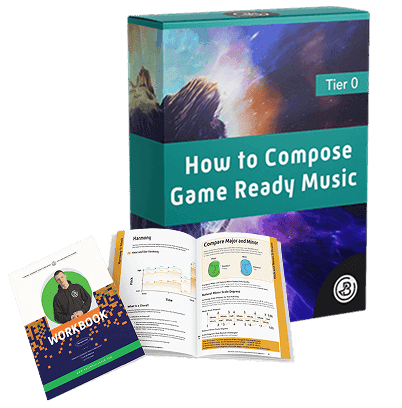 How to Compose Game Ready Music course box with workbook