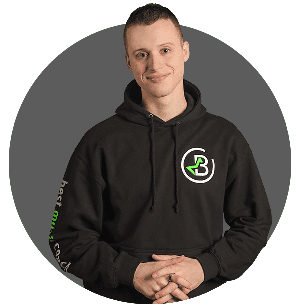 Dan Spencer in a Best Music Coach hoodie