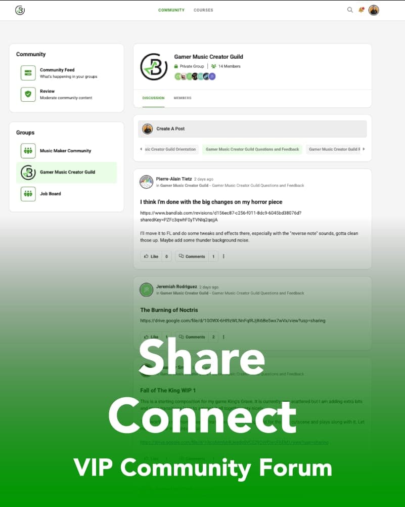 Gamer Music Creator Guild community forum